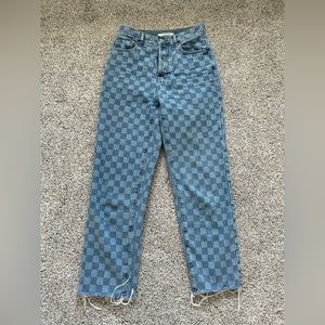 pacsun checkered jeans
